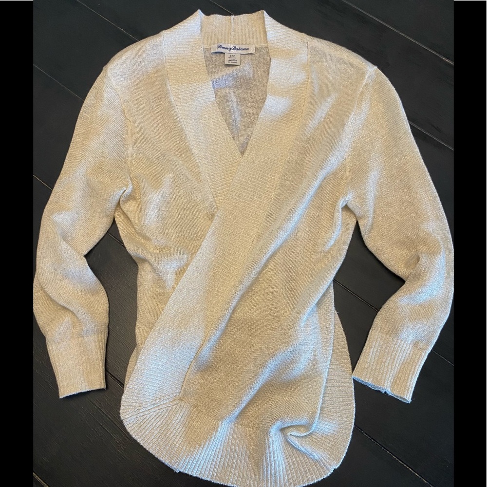 Tommy Bahama Gold Shimmer Cardigan